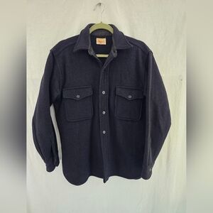 Vtg 1930s 5 BROTHERS Black Wool CPO Military Inspired Button Jacket. No Size Tag